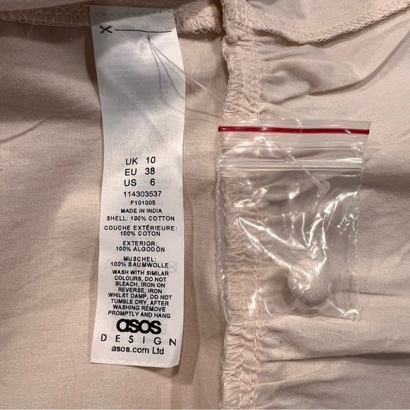 ASOS Design Crochet Smocked Mini Sundress Sz-6 - Picture 9 of 10